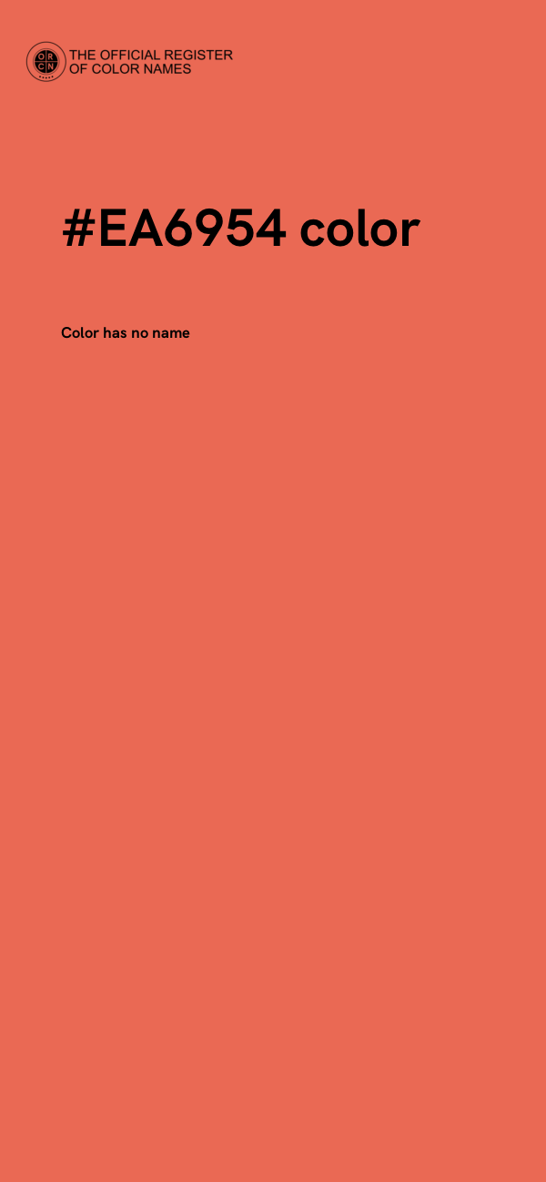 #EA6954 color image