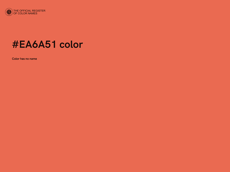 #EA6A51 color image