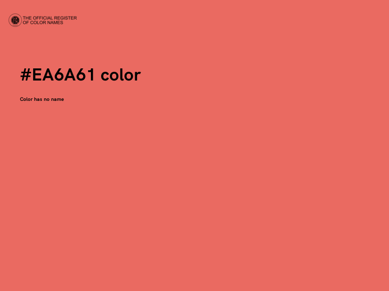 #EA6A61 color image