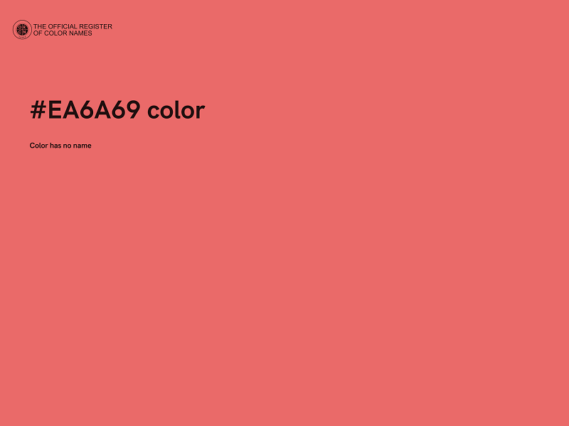 #EA6A69 color image