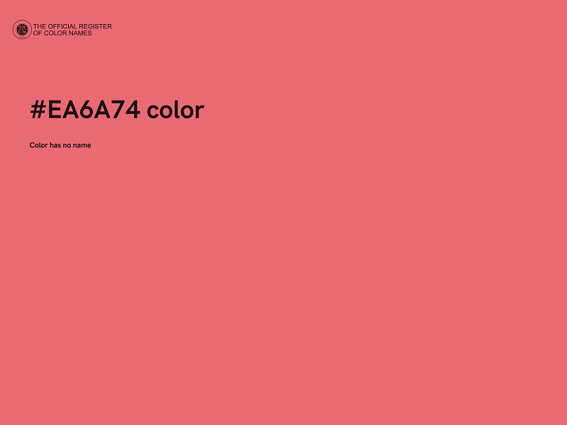 #EA6A74 color image