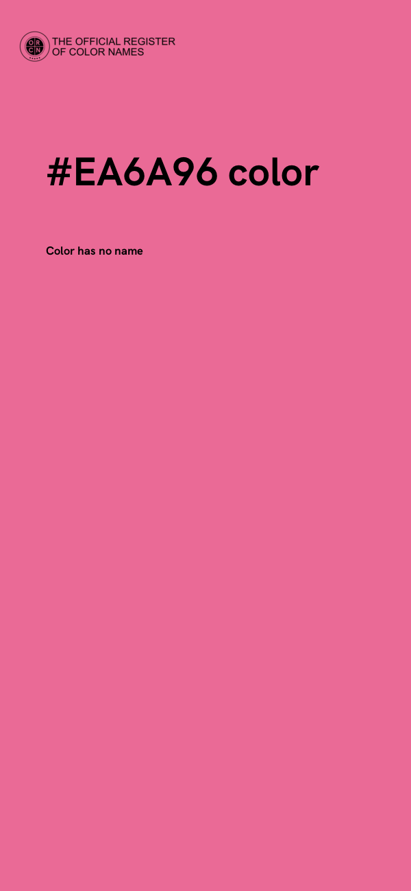 #EA6A96 color image