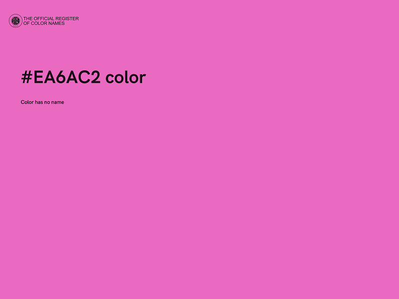 #EA6AC2 color image