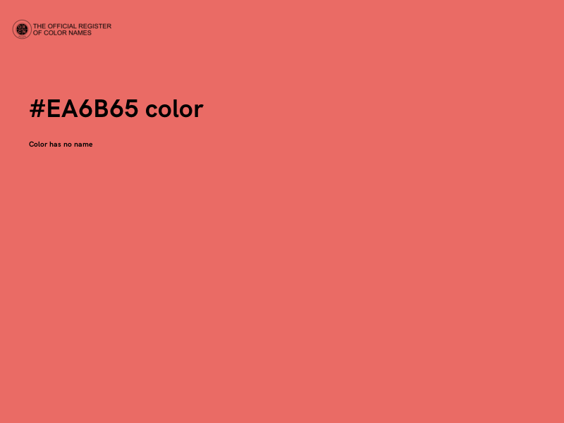 #EA6B65 color image