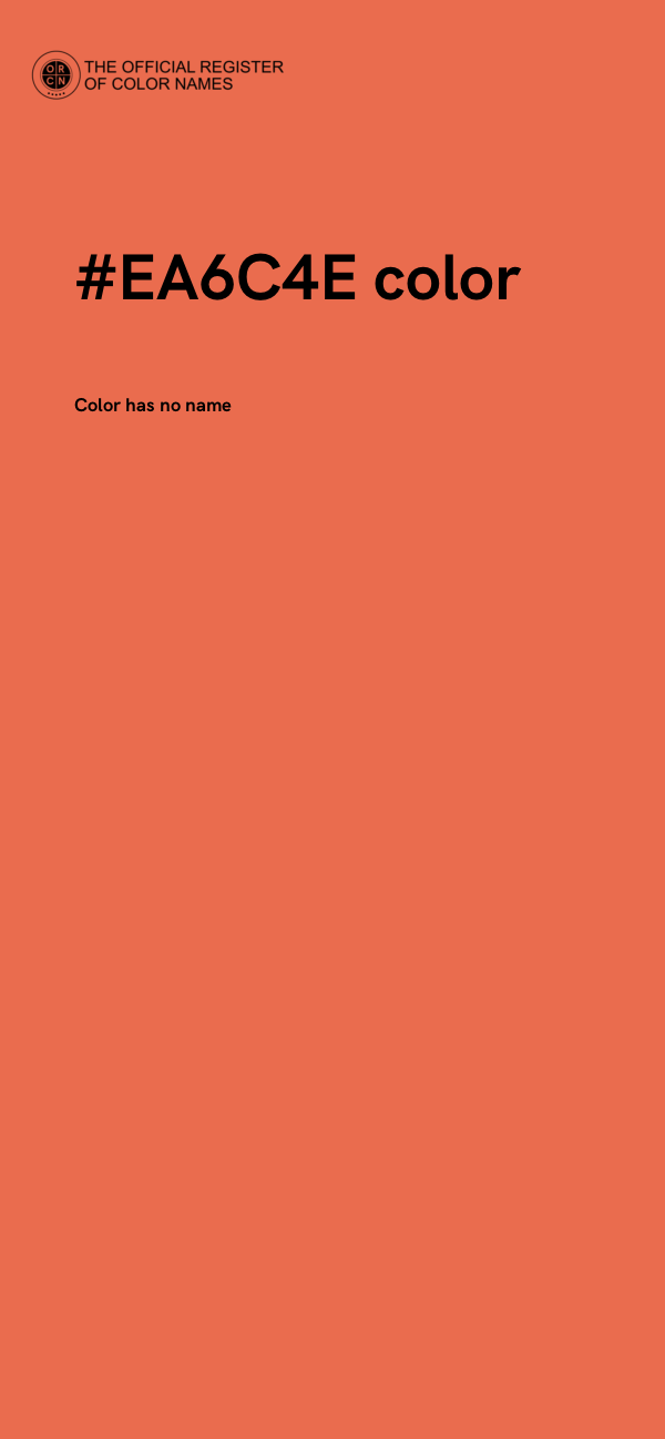 #EA6C4E color image
