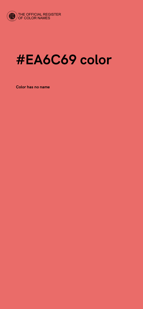 #EA6C69 color image