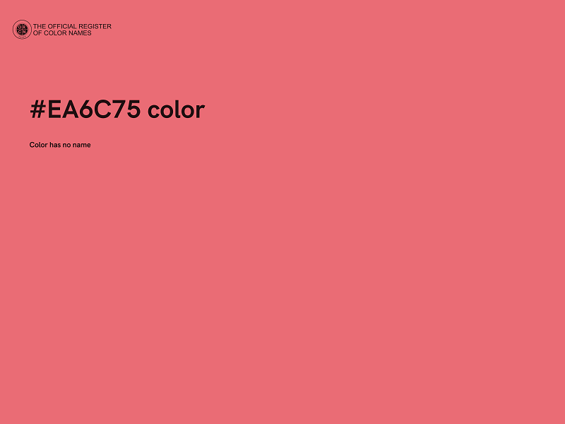 #EA6C75 color image