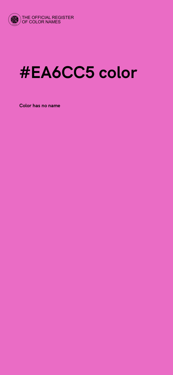 #EA6CC5 color image