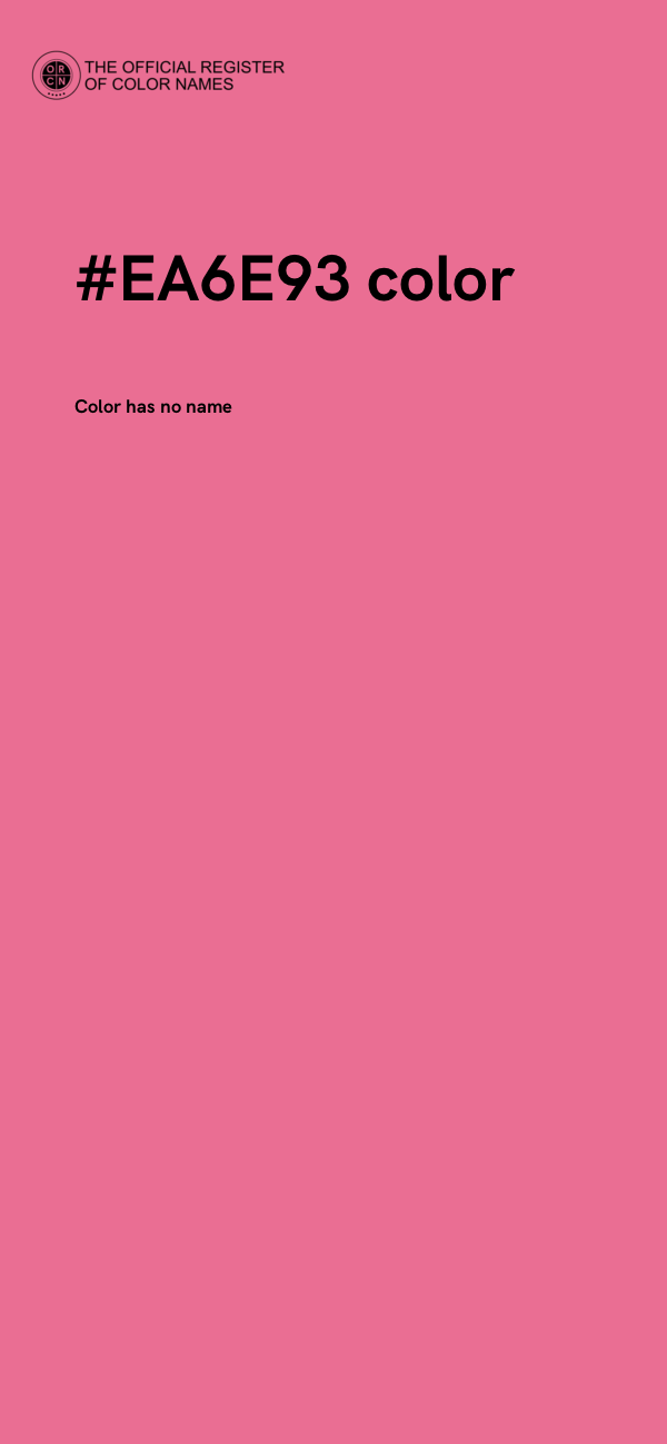 #EA6E93 color image
