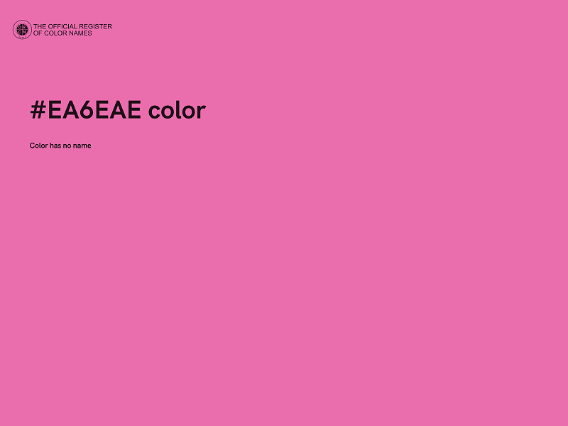 #EA6EAE color image