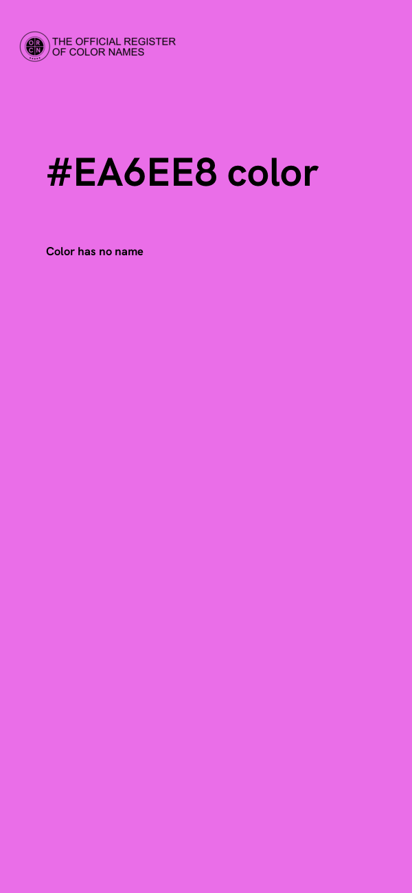 #EA6EE8 color image