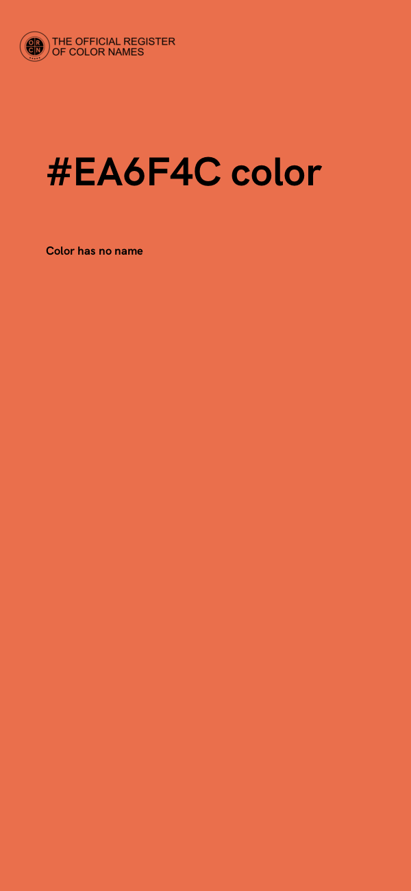 #EA6F4C color image
