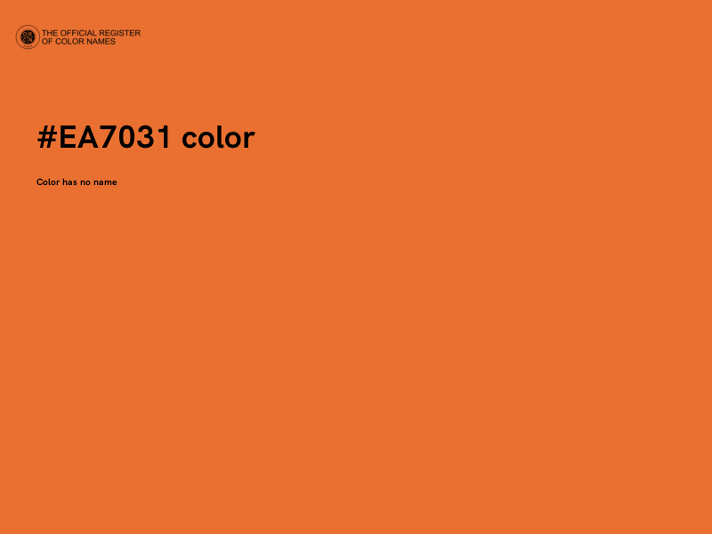#EA7031 color image