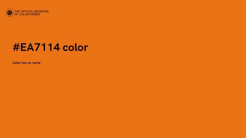 #EA7114 color image