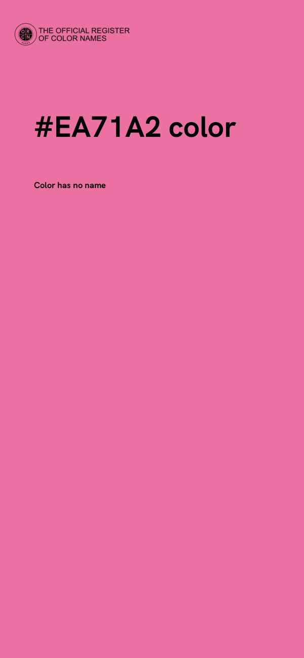 #EA71A2 color image