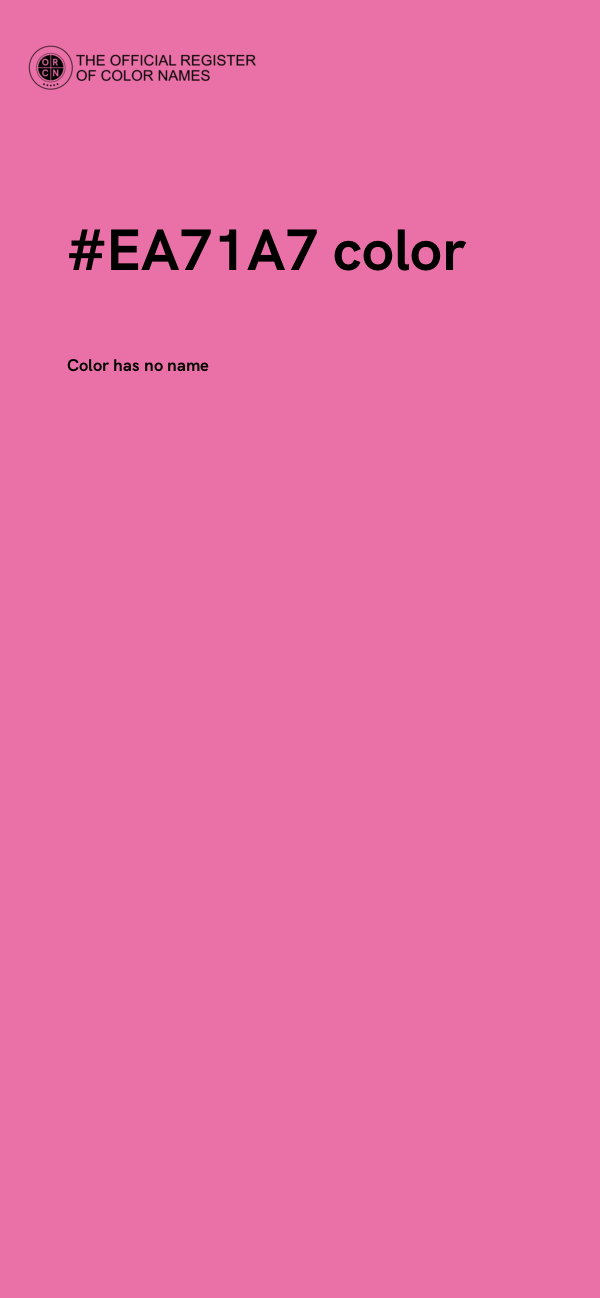 #EA71A7 color image