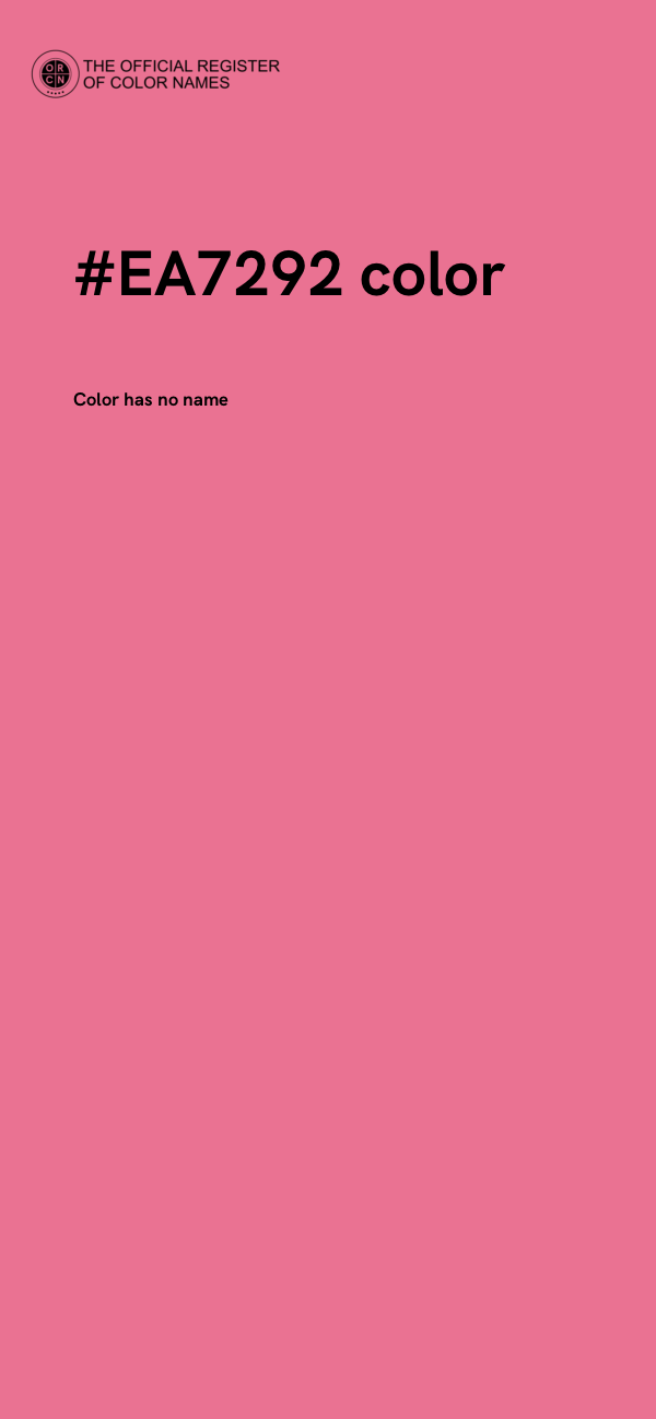 #EA7292 color image