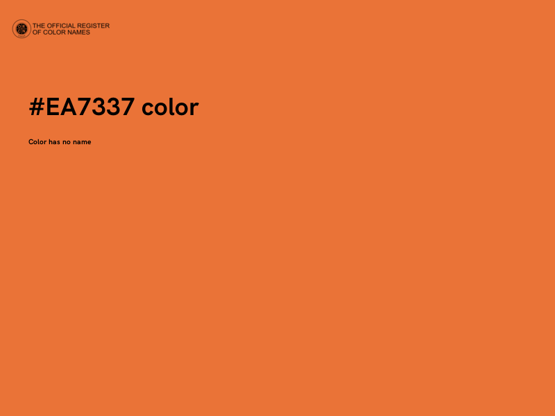 #EA7337 color image