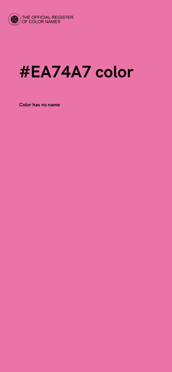 #EA74A7 color image