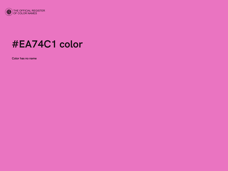 #EA74C1 color image