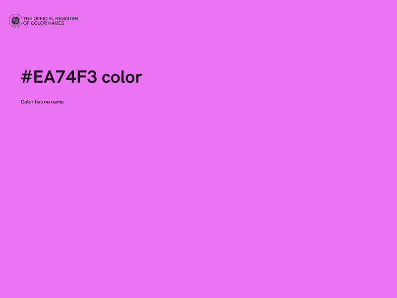 #EA74F3 color image