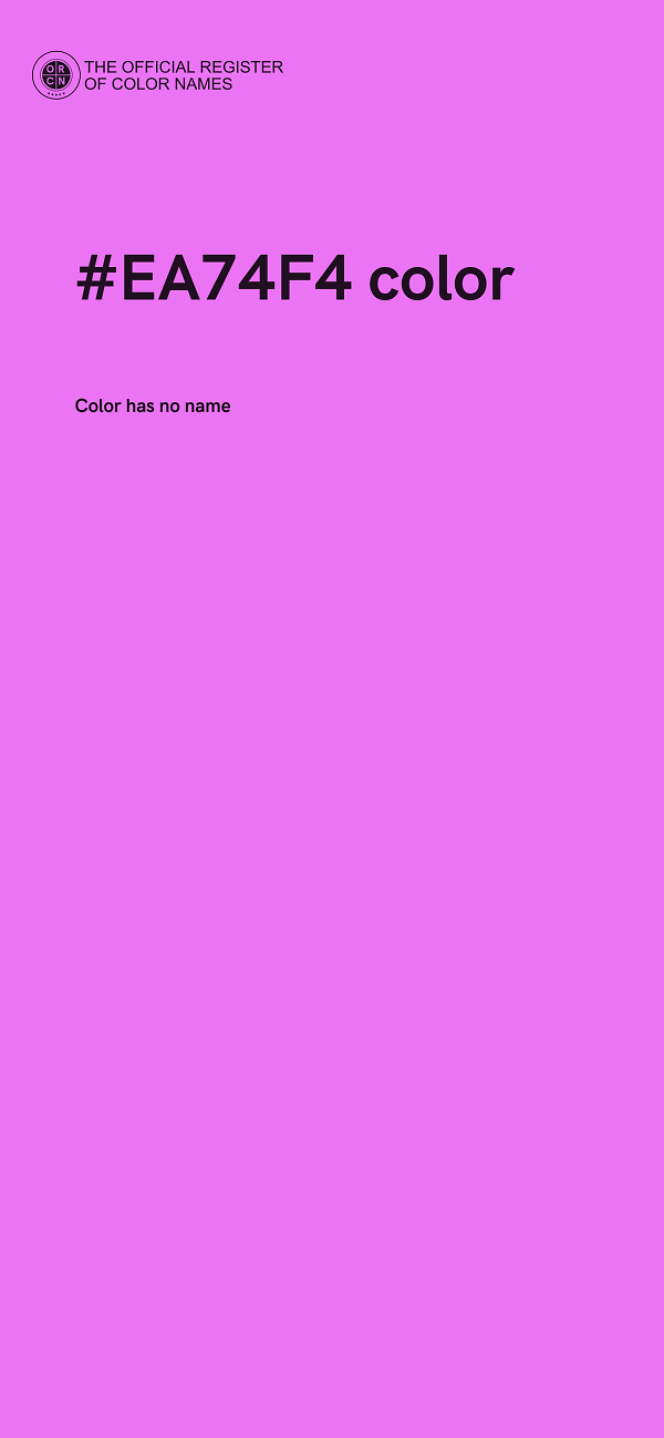 #EA74F4 color image