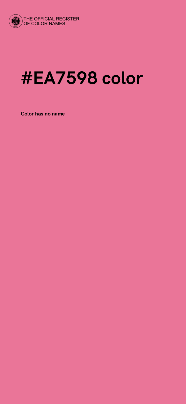 #EA7598 color image