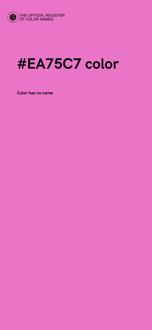 #EA75C7 color image