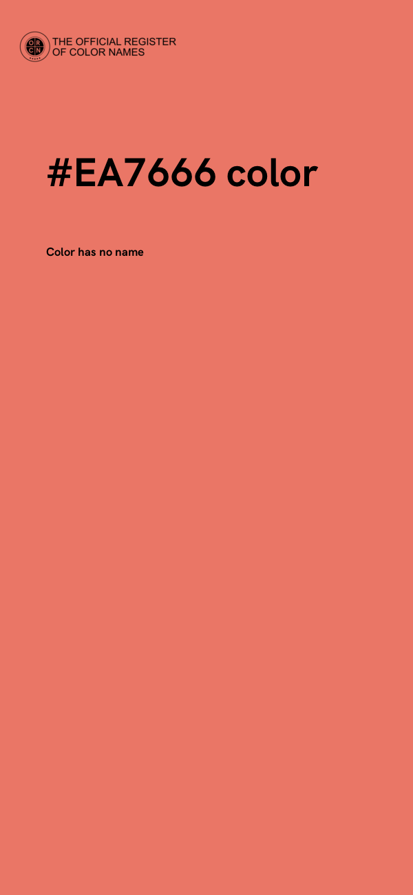 #EA7666 color image