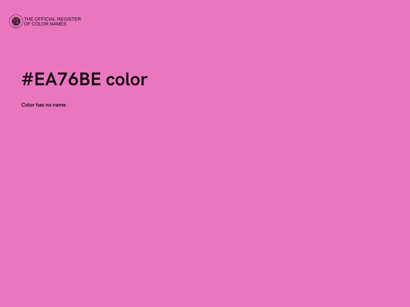 #EA76BE color image