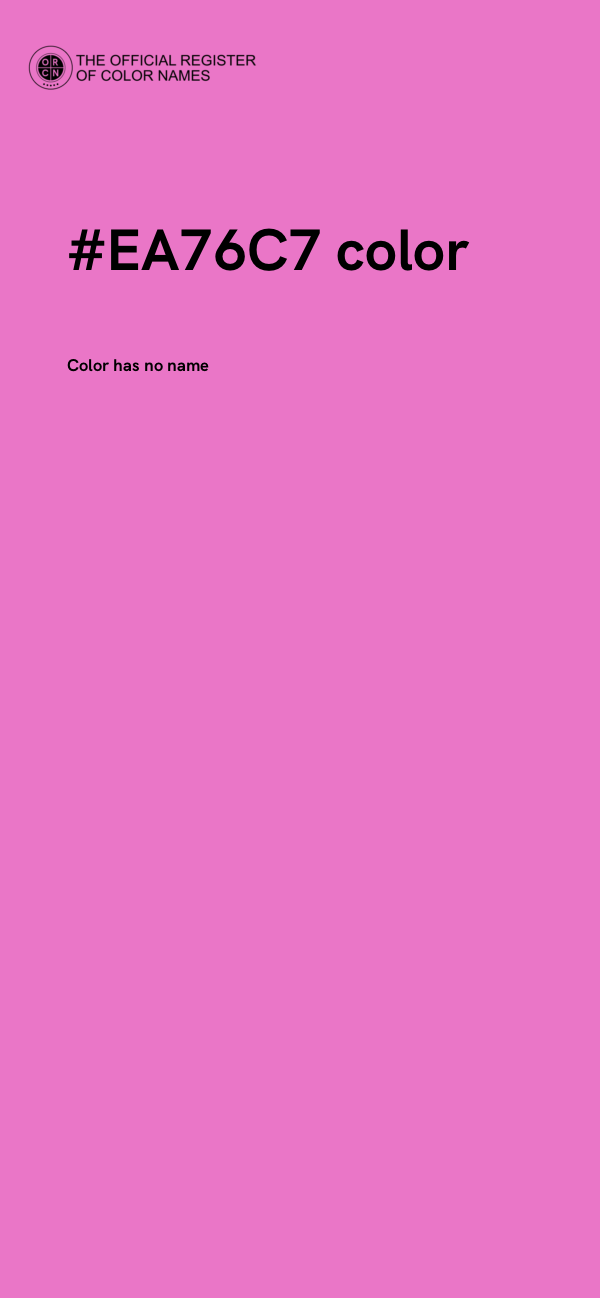 #EA76C7 color image