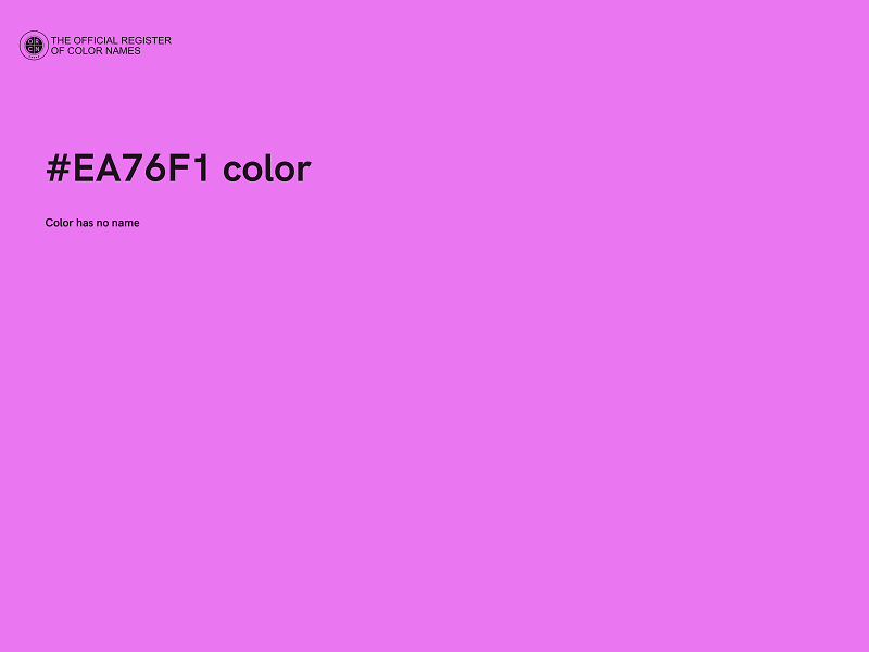 #EA76F1 color image