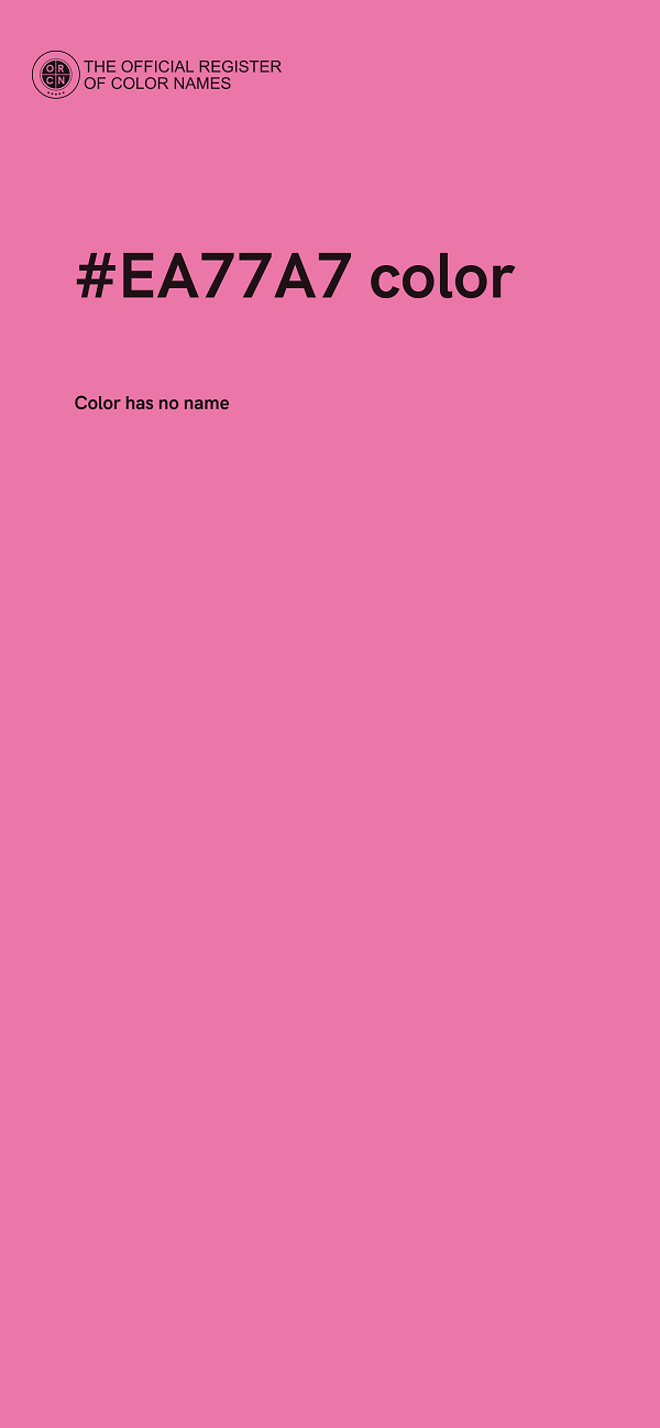 #EA77A7 color image