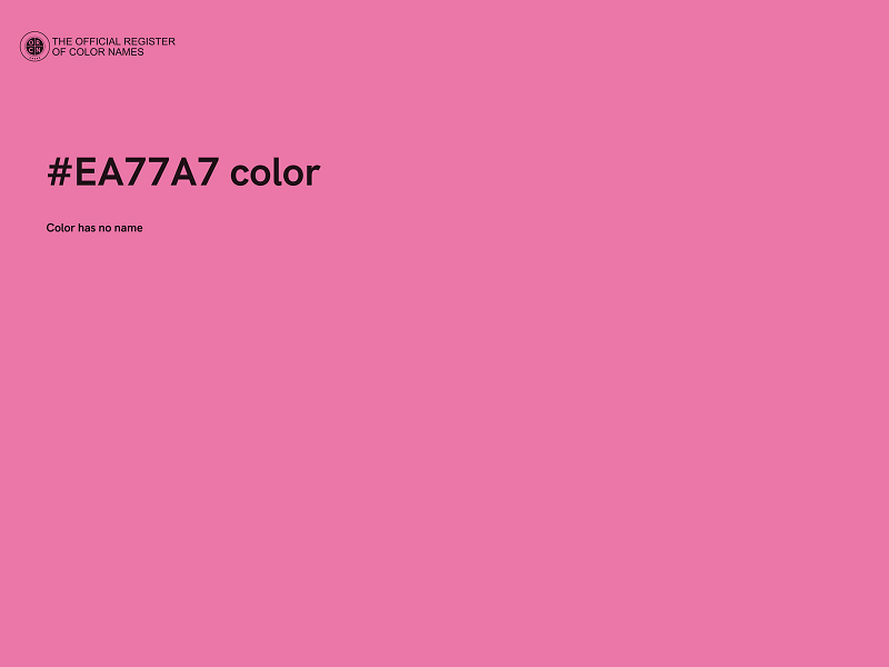#EA77A7 color image
