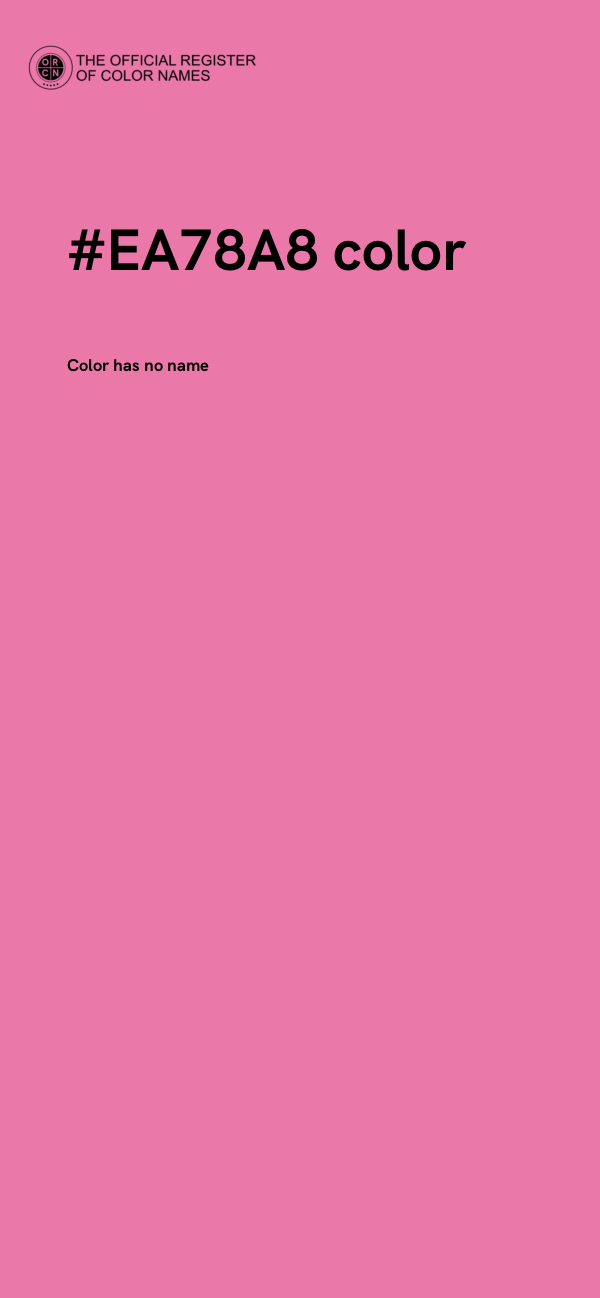 #EA78A8 color image