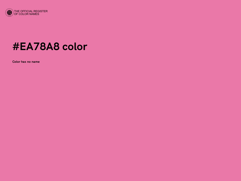 #EA78A8 color image