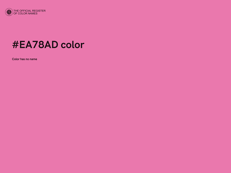 #EA78AD color image