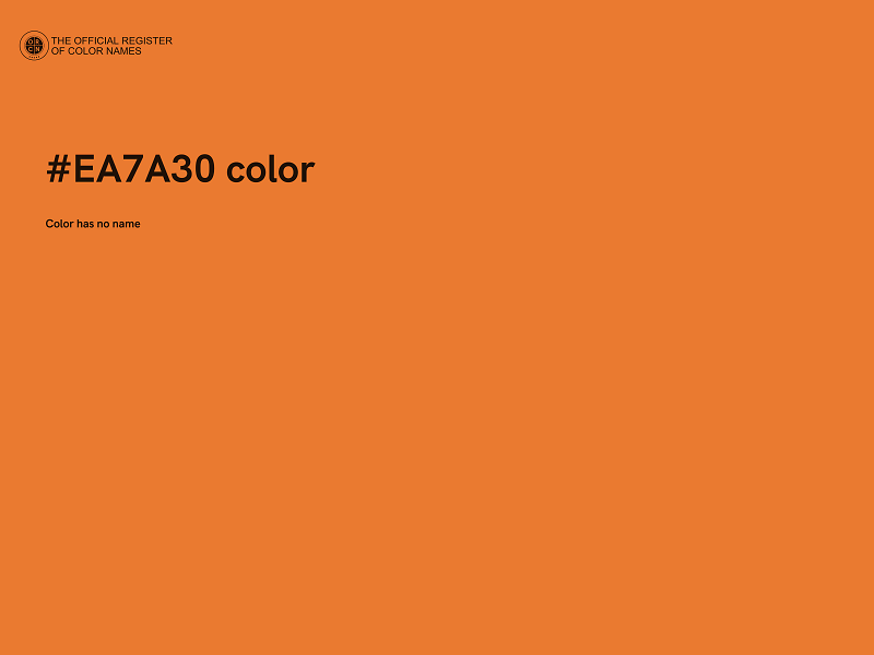 #EA7A30 color image