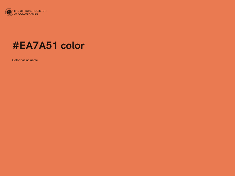 #EA7A51 color image