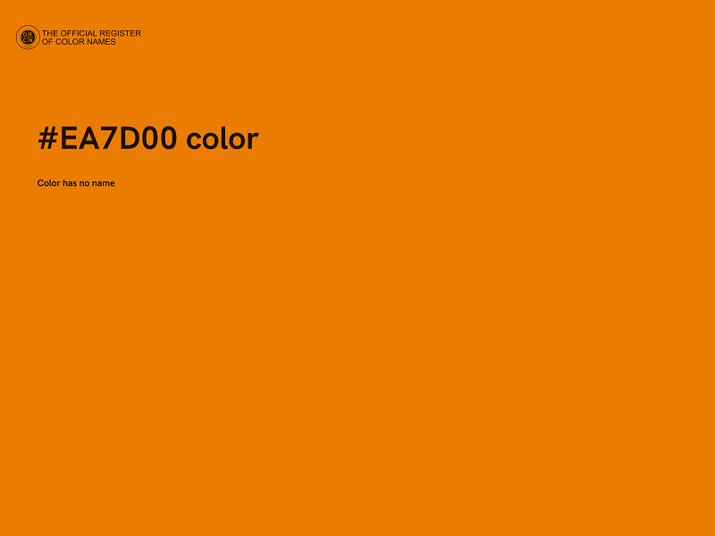 #EA7D00 color image