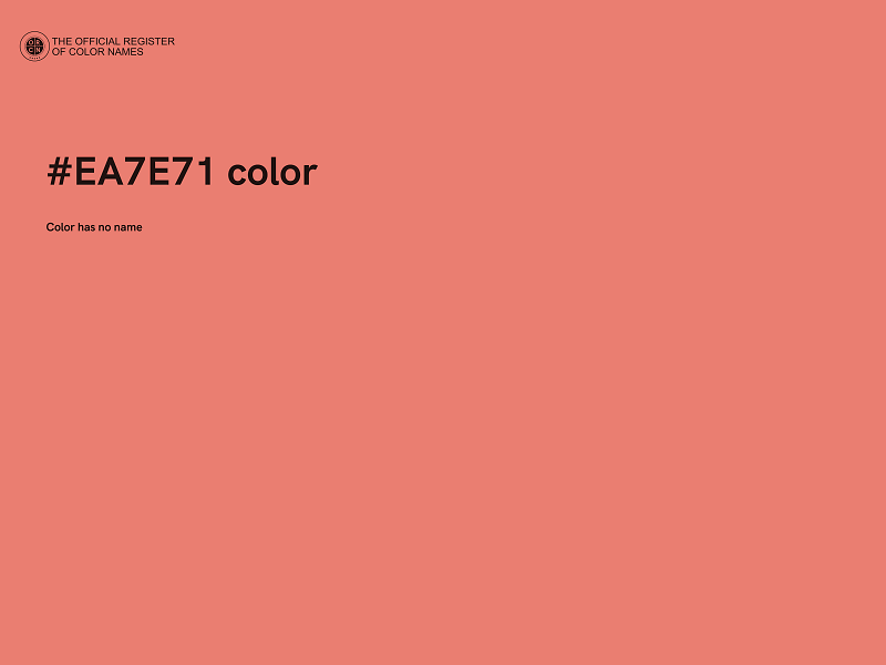 #EA7E71 color image