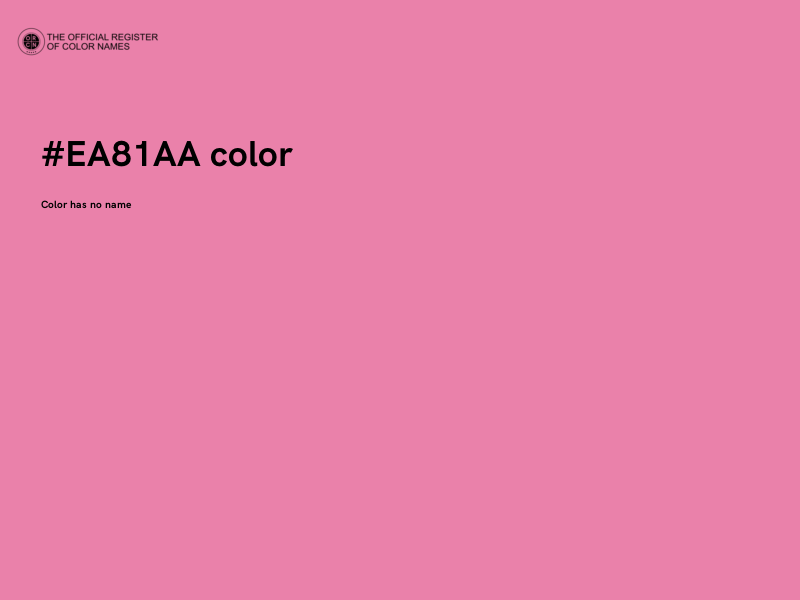 #EA81AA color image