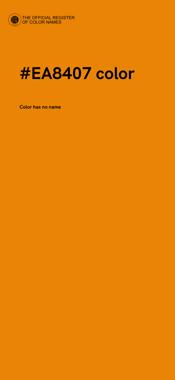 #EA8407 color image