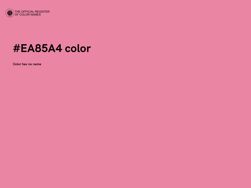 #EA85A4 color image