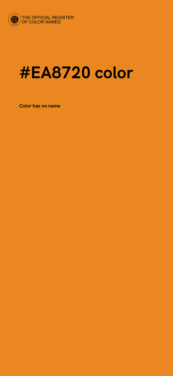 #EA8720 color image