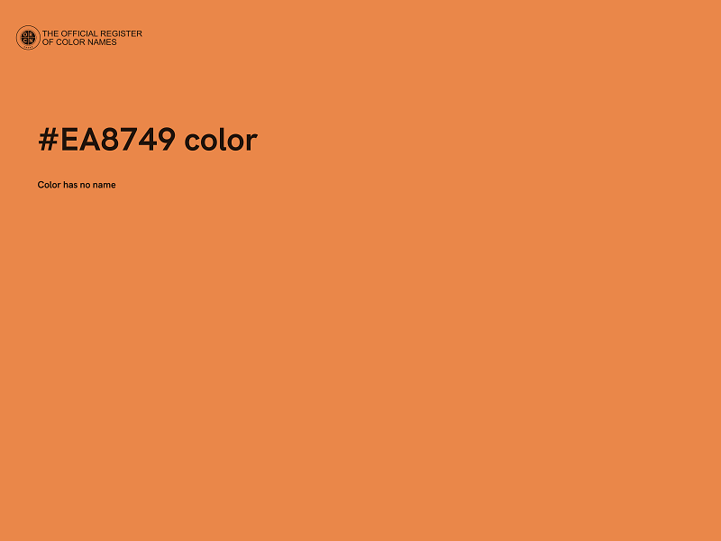 #EA8749 color image