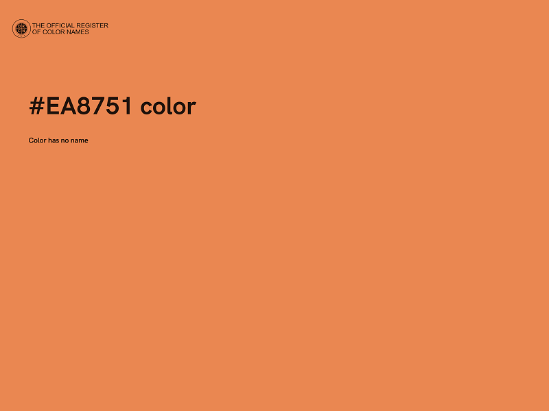 #EA8751 color image