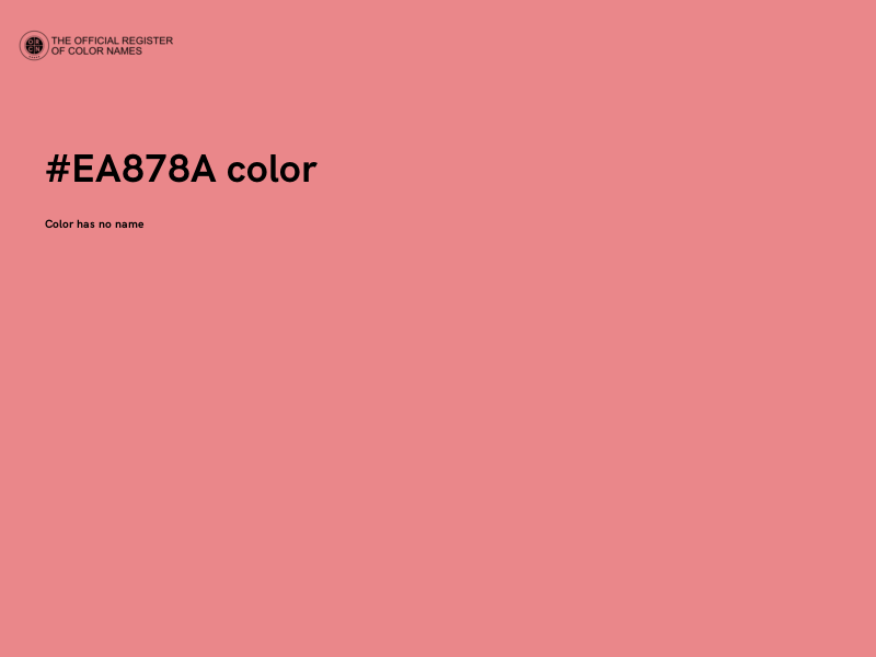 #EA878A color image