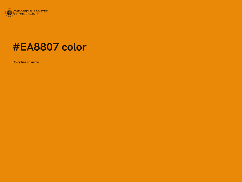 #EA8807 color image