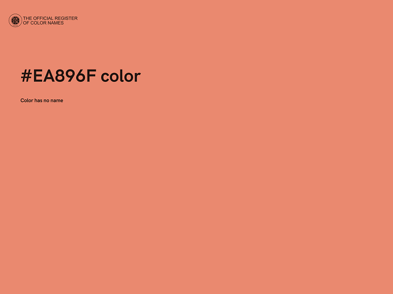 #EA896F color image